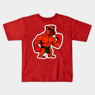 A Boxer Dog with an Angry Expression Kids T-Shirt